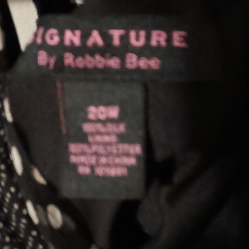 Robbie Bee Black Dress with White Dots